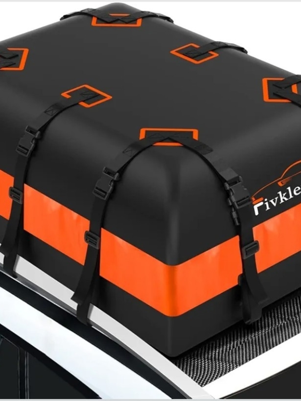 21 Cu Ft Waterproof Rooftop Cargo Carrier Bag 840D PVC Roof Luggage Rack Kit